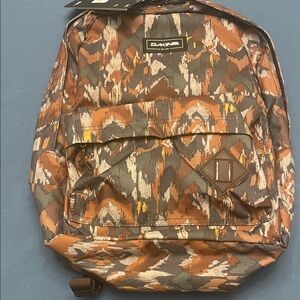 Dakine Men's Abstract Pattern Backpack - Brown and Green